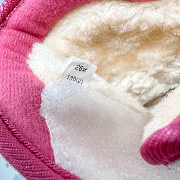 Hobibear Pink Faux Fur Lined Waterproof Baby Toddler Snow Boots, EUC, Size 2 - Picture 7 of 11